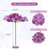 Unique Bargains Wedding Centerpieces Decoration Silk Artificial Hydrangea Flowers - 2 of 4