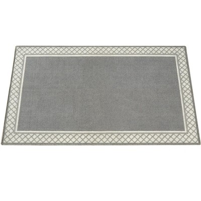 Collections Etc Lattice Border Skid-resistant Accent Rug 26