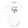 Hudson Baby Infant Girl Cotton Bodysuits, Girl Daddy Red Black 5Pk - 3 of 4