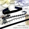 Black Choker Necklace for Women Black Velvet Choker Set Black Choker Necklaces Classic Chokers for Women Adjustable Gothic Choker Accessories - 4 of 4