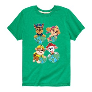 Boys' - Paw Patrol - Heart Earth Short Sleeve Graphic T-Shirt - 1 of 4