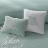 SEVOBAL Bed Pillows Square Pillow in Ivory, Embroidered Conch Shell Decorative Accent Pillow for Bedroom, Multicolored, 15.35"*7.68"*8.66" - 2 of 4