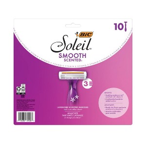 BiC Soleil Smooth Scented Women's Disposable 3-Blade Razor with Moisture Strip - 10ct - 1 of 4