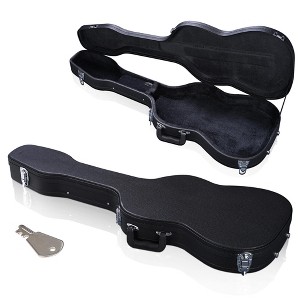 Yescom Electric Guitar Hard Case for Stratocaster Style Wooden Hard Shell Lockable Black - 1 of 4