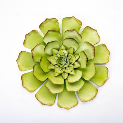 10.5" Metal Wall Succulent Green - Ultimate Innovations