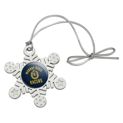 Murray State University Racers Logo Metal Snowflake Christmas Tree Holiday Ornament