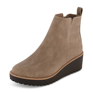 CUSHIONAIRE Women's Ilena wedge boot +Memory Foam, Wide Widths Available - 1 of 4