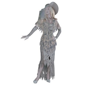 Forum Womens Ghostly Gal Gown Costume - One Size Fits Most - Gray - 1 of 1