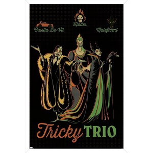 Trends International Disney Villains - Tricky Trio Framed Wall Poster Prints - 1 of 4