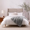 Aston & Arden Luxe Gray Mink Poly Faux Fur Throw 50x70 Light Grey - 4 of 4