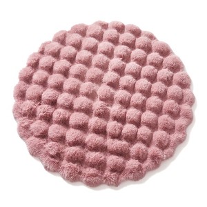 REGALWOVEN Indoor Use Soft Shaggy Circle Modern Geometric Round