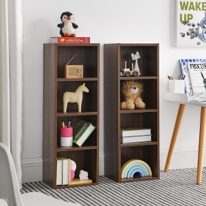 KTMBDW 8-Tier Media Tower Rack, CD DVD Slim Storage Cabinet with Adjustable Shelves, Tall Narrow Bookcase Display Bookshelf for Home Office - 1 of 4