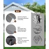 Carport Replacement Canopy Cover - Waterproof, UV-Resistant & Wind-Resistant 220G PE Fabric - Gray (Cover ONLY, Frame NOT Included) - 4 of 4