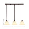 Toltec Lighting Any 3 - Light Chandelier in  Dark Granite with 7" Italian Marble Shade - 2 of 2