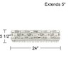 Possini Euro Design Crystal Rain Modern Wall Light Chrome Hardwire 24" Light Bar Fixture LED for Bedroom Bathroom Vanity Reading Living Room Hallway - 4 of 4