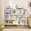 Costway 7/8/10/10 Cube 31.5"/39.5"/47"/55" Bookcase with 4/5 Metal Legs 2 Anti-tip Devices Display Cabinet Rack - 2 of 4