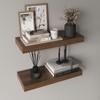 SEVOBAL Utility Storage Shelves Floating Wall Mounted Set with Modern Sturdy Design for Living Room, Dark Brown, 9.8"*31.5"*1.5" - 2 of 4