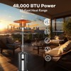 48,000 BTU Propane Patio Heater for Outdoor Use with Wheels & Round Table Design, Double-Layer Stainless Steel Burner with Tip-over Protection, Ideal - 3 of 4