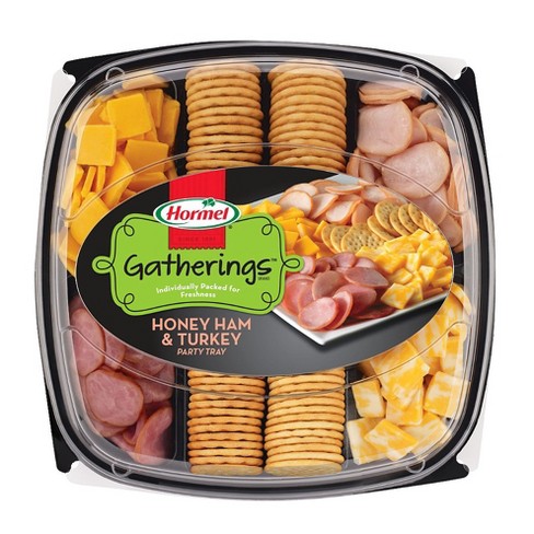 Hormel Gatherings® Honey Ham and Turkey with Cheese and Crackers Deli Party  Tray, 1.75 lb - Food 4 Less