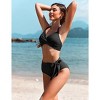 AI'MAGE Womens High Waisted Bikini Sets Tummy Control Swimsuits Two Piece Swim Suits 2025 Crisscross Tie Back Bathing Suits - 2 of 3