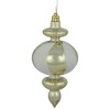 Northlight 8ct Champagne Shiny Finish Shatterproof Finial Christmas Ornaments, 6" - 3 of 4