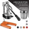 Eurolux Professional Cast Iron Citrus Juicer, Manual Hand Press, Heavy Duty, Stainless Steel Cup, Red - 3 of 4