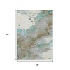 HomeRoots 9' X 12' Teal Blue And Brown Abstract Washable Indoor Outdoor Area Rug - 3 of 4