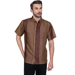 HAPPY BAY Men's Hawaiian Shirts Short Sleeve Button Down Shirt Mens Holiday Shirts Linen Effect Beach Casual Holiday Shirts for Men - 1 of 4