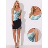 INSPIRE CHIC Women's Velvet V-Neck Ruched Front Party Clubwear Spaghetti Straps Tank Top - 2 of 4