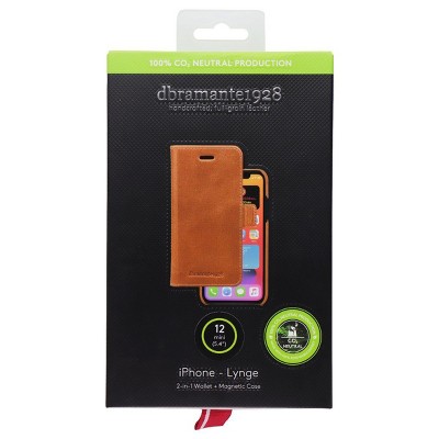 Lynge Full-Grain 2-in-1 Wallet + Magnetic Case for iPhone 12 mini - Brown