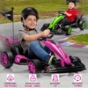 Ride On Go Kart for Kids, 24V 7Ah Battery Two 200W Motors, 7.5MPH Fast Drifting Circling Car, Stretchable Length Electric Ride Toy - 4 of 4