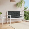 vidaXL Indoor/Outdoor Bench Cushions 2 pcs, Water-Repellent, Black Check Pattern 47.2"x19.7"x2.8" - 2 of 4