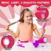 Joyfy 17 Pcs Beauty Salon Toys for Girls, Pretend Play Doll Hair Stylist Toy for Kids Toddler Makeup Party Favor, Birthday Easter Halloween Gift - 3 of 4