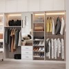 FUFU&GAGA Modern Closet Organizer System with Mirror and Adjustable Clothing Rods Armoires - 3 of 4
