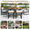 7-Piece Outdoor Dining Set – Patio Table & Chairs with Removable Cushions, Acacia Wood & Steel Frame, Beige, for Patio, Garden, and Backyard - 4 of 4