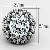 Slickblue Round and Square Clear CZ Brass Ring for Women - with Ruthenium Finish - Western Style, Size 5-9 - 3 of 3