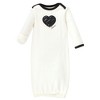 Touched by Nature Baby Girls Organic Cotton Long-Sleeve Gowns 3pk, Heart, 0-6 Months - 4 of 4