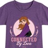 Girls' - Frozen 2 - Connected By Love Anna Fitted Short Sleeve Graphic T-Shirt - 2 of 4