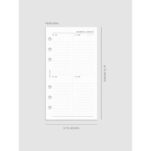 2026 Dated Vertical Weekly Planner Inserts | Monday Start | Cloth & Paper - 1 of 4