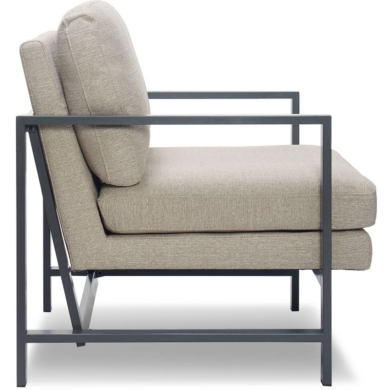 Russell Gray Metal Frame Accent Chair - Finch, 4 of 13