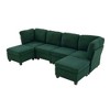 Resenkos U-Shaped 6-Seat Sectional, Configurable Modular Couch with Chaise and Storage Ottoman, - 3 of 4