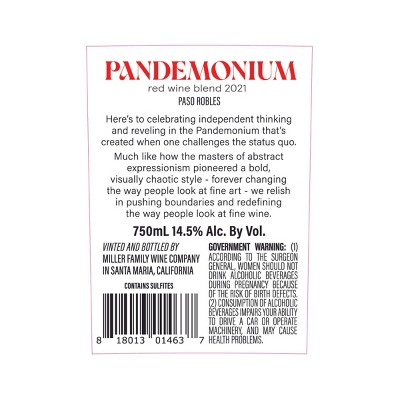 Pandemonium Red Blend - 750ml Bottle