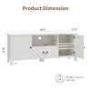 ODK Farmhouse TV Stand Fits TV up to 70 Inch, 2 Storage Cabinets TV Console with V-Shaped Pattern Drawer and Open Shelf for Bedroom, Living Room - 2 of 4