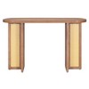 Luxystar Rattan Narrow Console Table with Oval Top and Storage for Living Room and Entran - 3 of 4