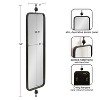Kate & Laurel All Things Decor 9"x36" Kasota Slim Rectangle Mirror Metal Black - 2 of 4