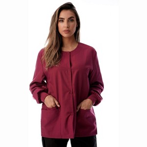 Just Love Womens Solid Jacket Uniform Coat - Nurses Scrub Labcoat - 1 of 3