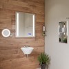 ALFI ABM9WLED-PCPolished Chrome Wall Mount Round 9Inch 5x Magnifying Cosmetic Mirror with Light - 4 of 4