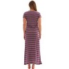 Just Love Womens Stripe Maxi Dress Knit Jersey T-Shirt Dress for Women - 3 of 3