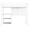 Twin Size Loft Bed with 3 Shelves, Desk and Whiteboard - 3 of 4