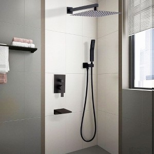 Okak 10IN Wall Mounted High Pressure Shower Heads Set, Rain Shower Head with cUPC Certification, Dual Shower Head for Bathroom - 1 of 4